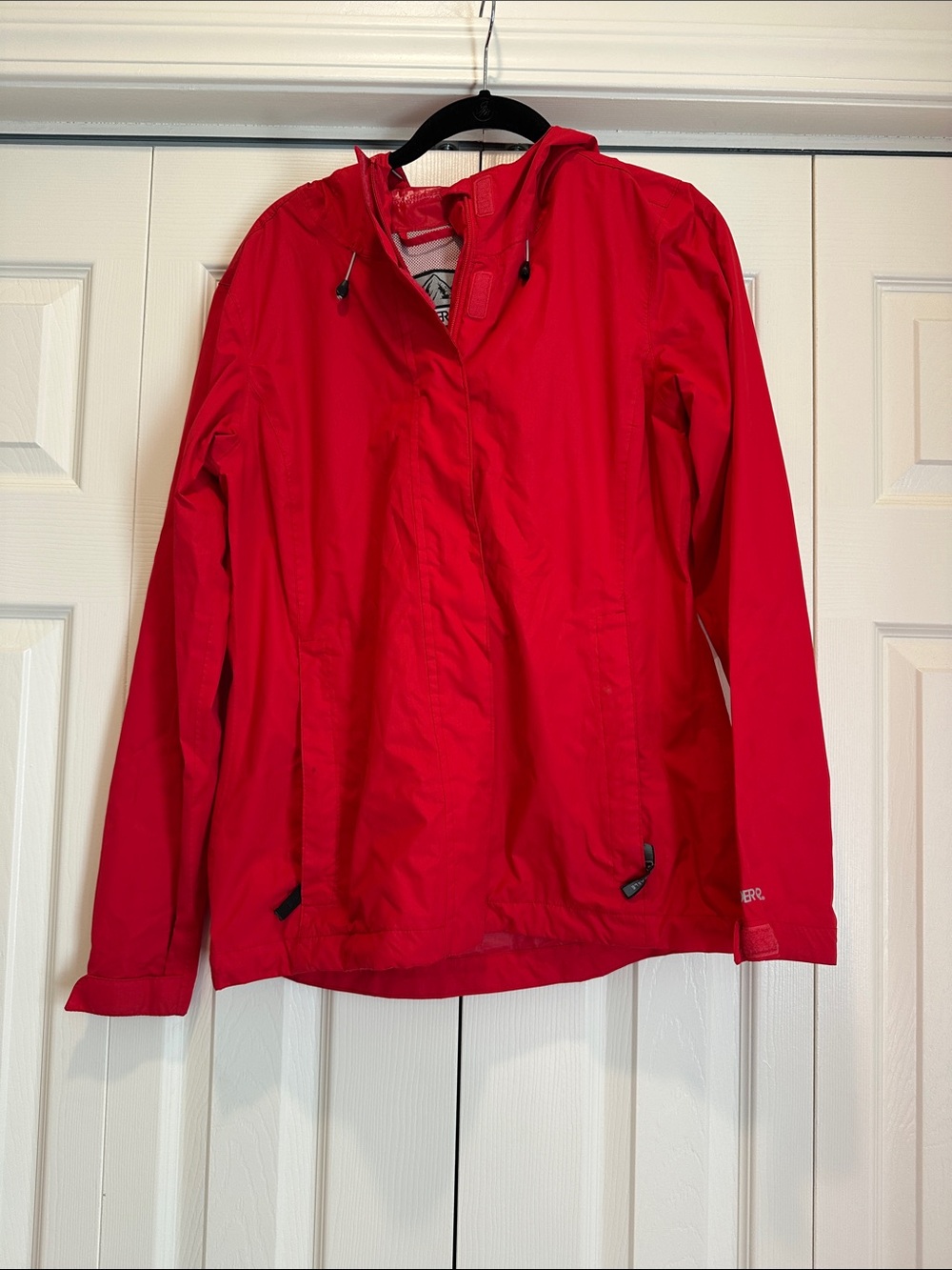 Red rain coat